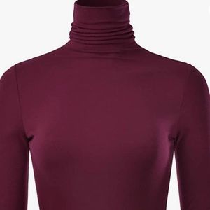 Cynthia Rowley Burgundy Turtleneck T-shirt XS (WITH ALL ORIGINAL TAGS)